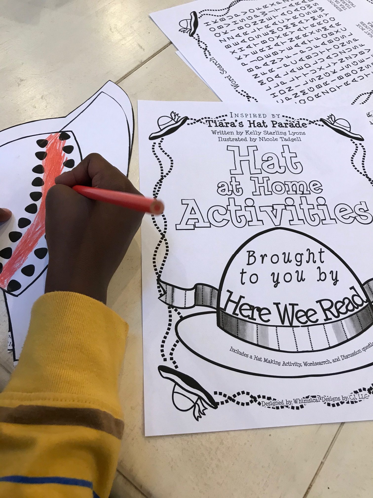 Tiara’s Hat Parade Hat at Home Activities Printables Here Wee Read