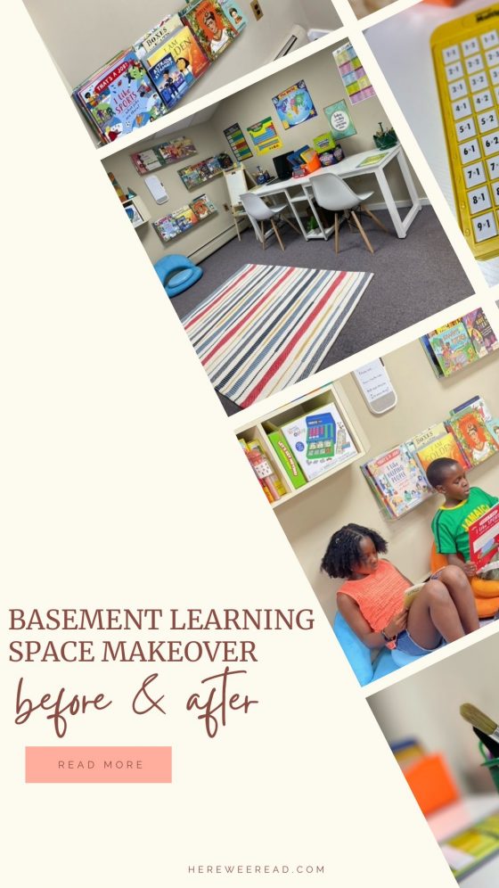 Basement Learning Space Makeover Before + After